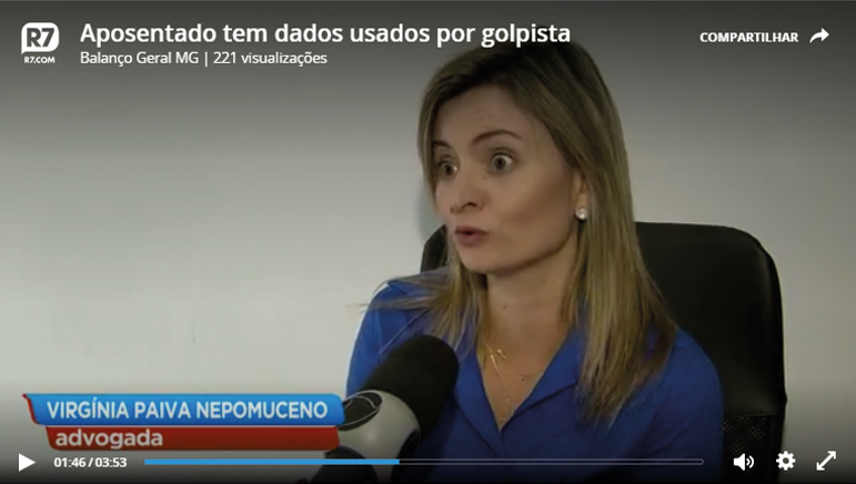 Aposentado tem dados usados por golpista (Balanço Geral – Rede Record)